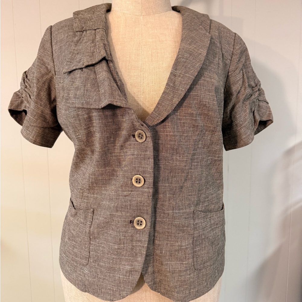 Lane Bryant Cure Bow Detail Short Sleeve Jacket